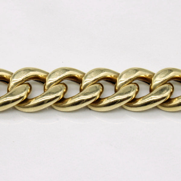 14k Yellow Gold Curb Link Bracelet | 7.5