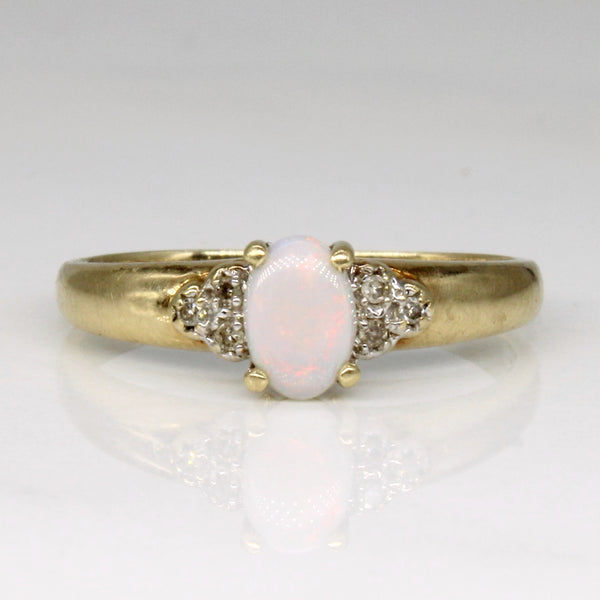 Opal & Diamond Ring | 0.25ct, 0.03ctw | SZ 6.5 |
