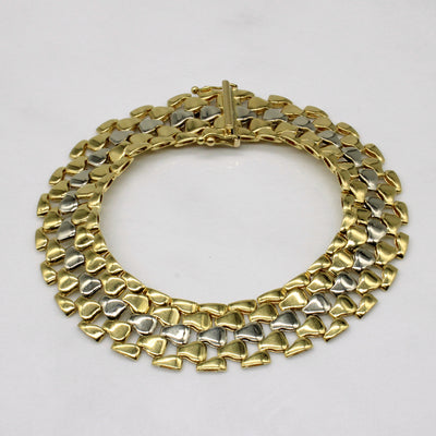 18k Two Tone Gold Bracelet | 7.5