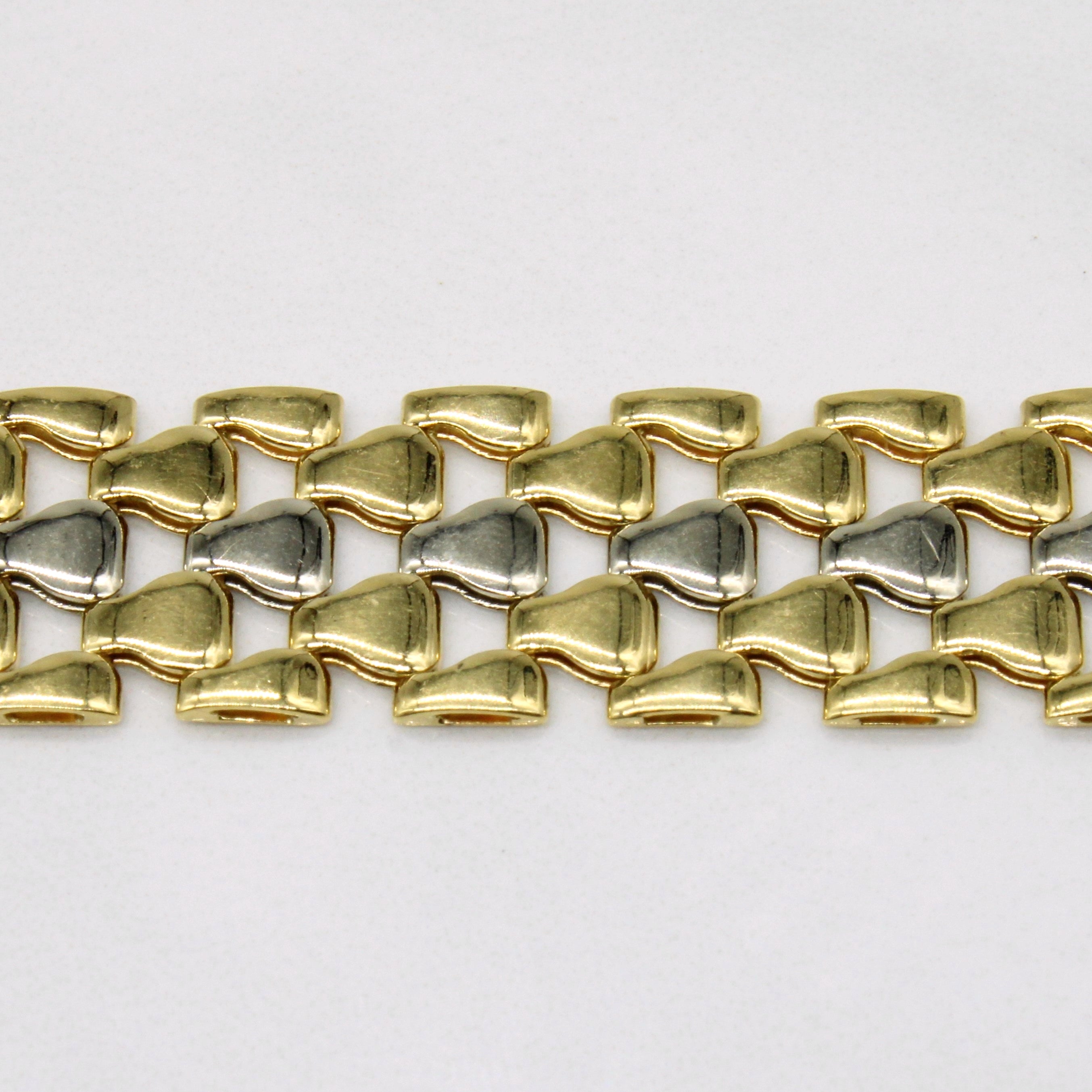 18k Two Tone Gold Bracelet | 7.5" |