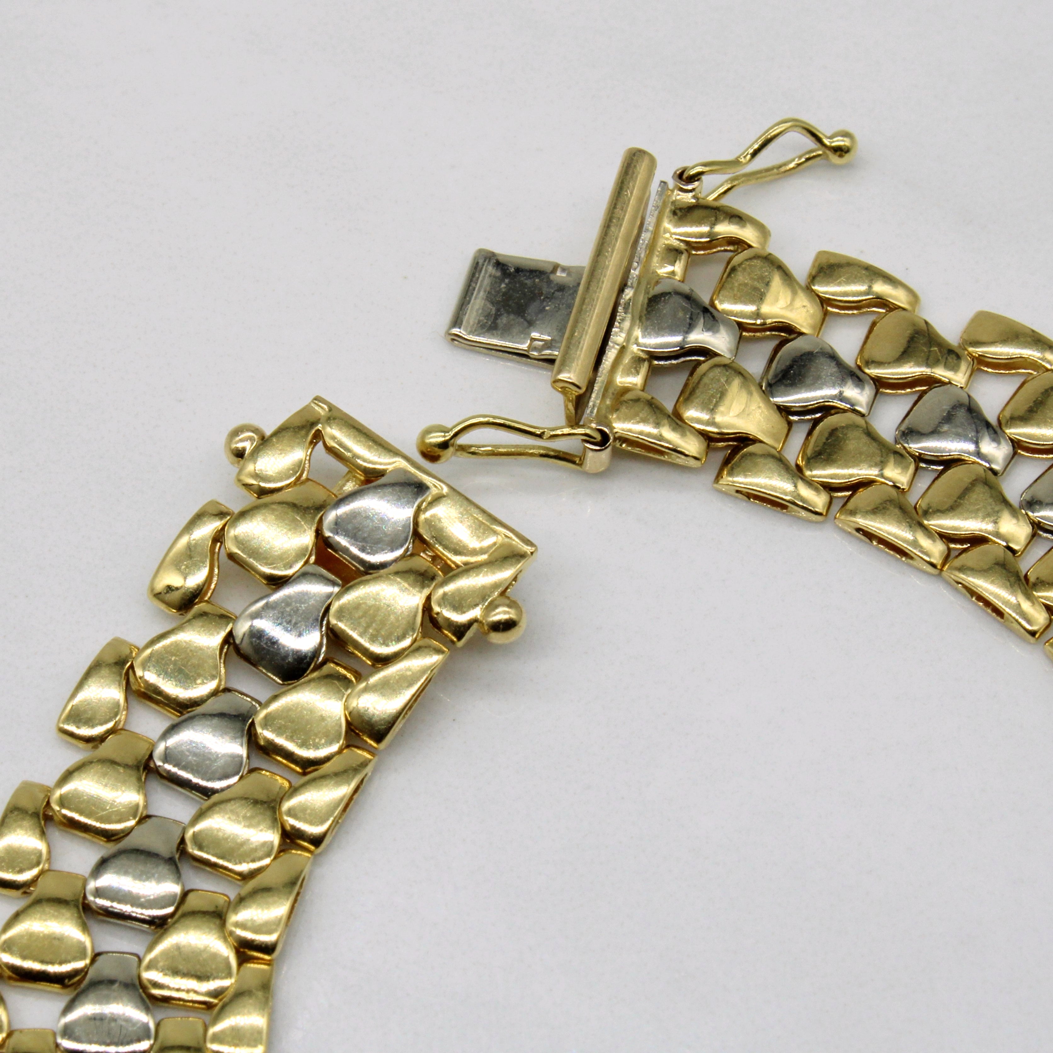 18k Two Tone Gold Bracelet | 7.5" |
