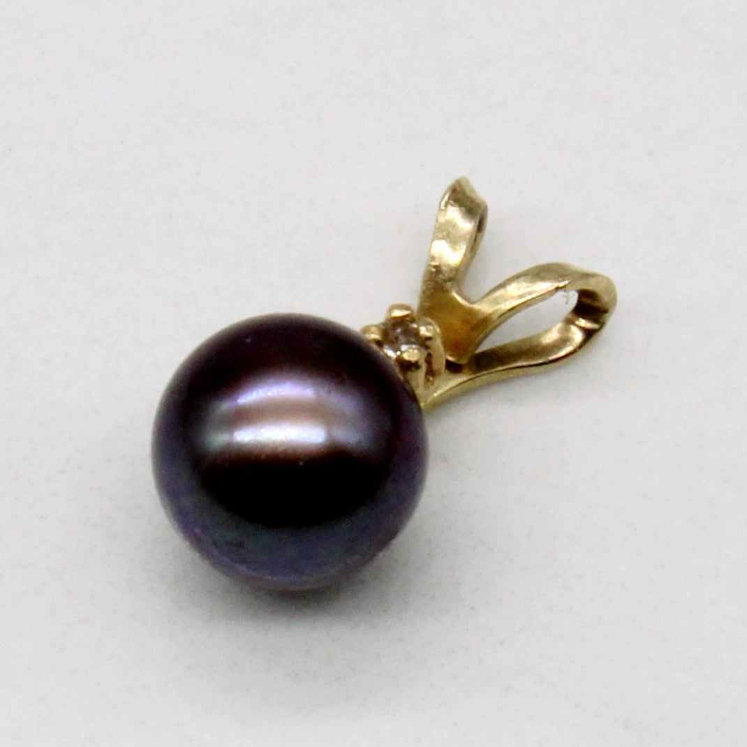 Pendentif perle et diamant | 0,01 ct | 
