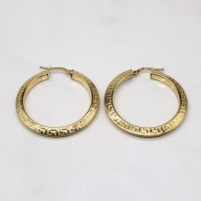 18k Yellow Gold Hoop Earrings