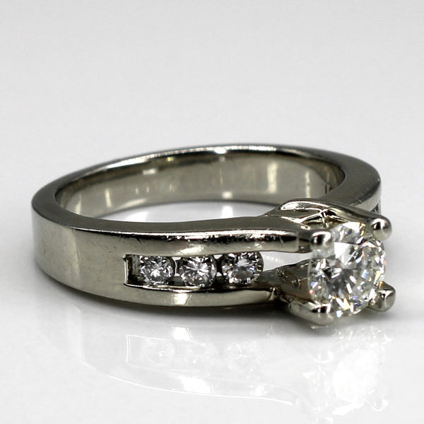 Solitaire with Accents Diamond Ring | 0.78ctw | SZ 6.5 |