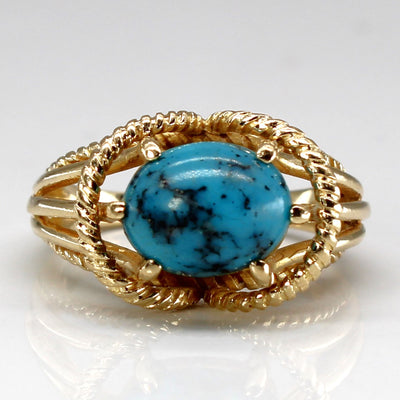 Turquoise Gold Ring | 2.61ct | SZ 6.25 |