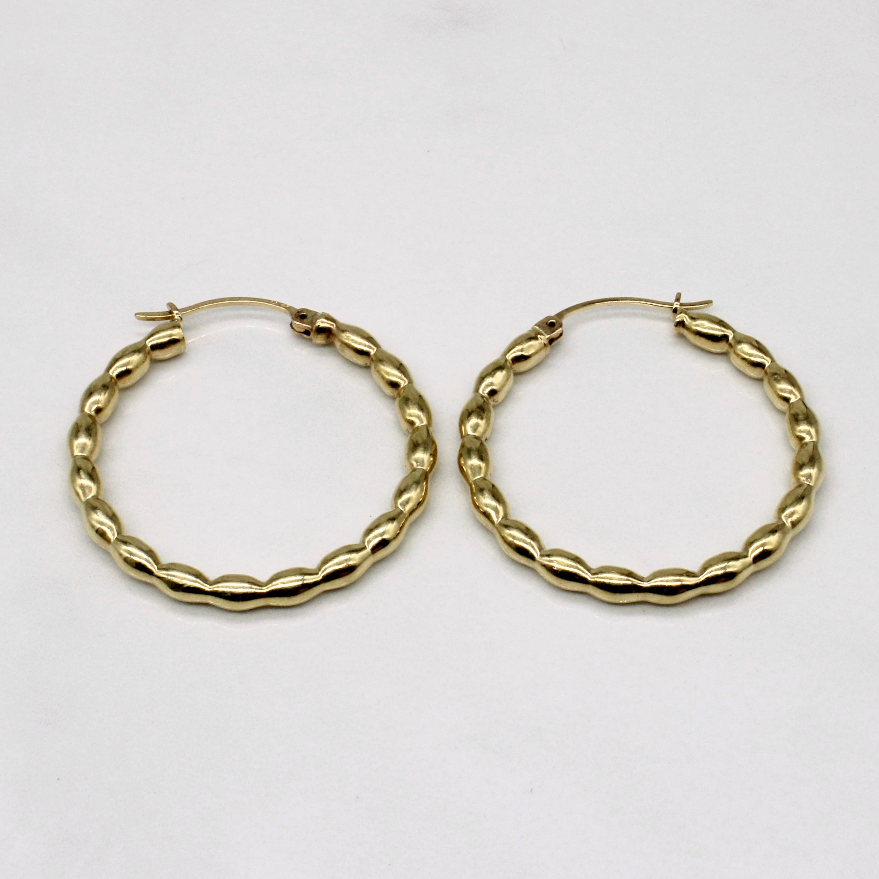 10k Yellow Gold Hoop Earrings