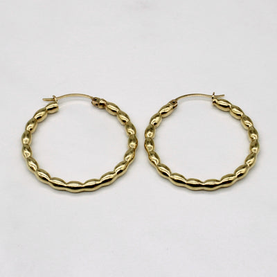 10k Yellow Gold Hoop Earrings