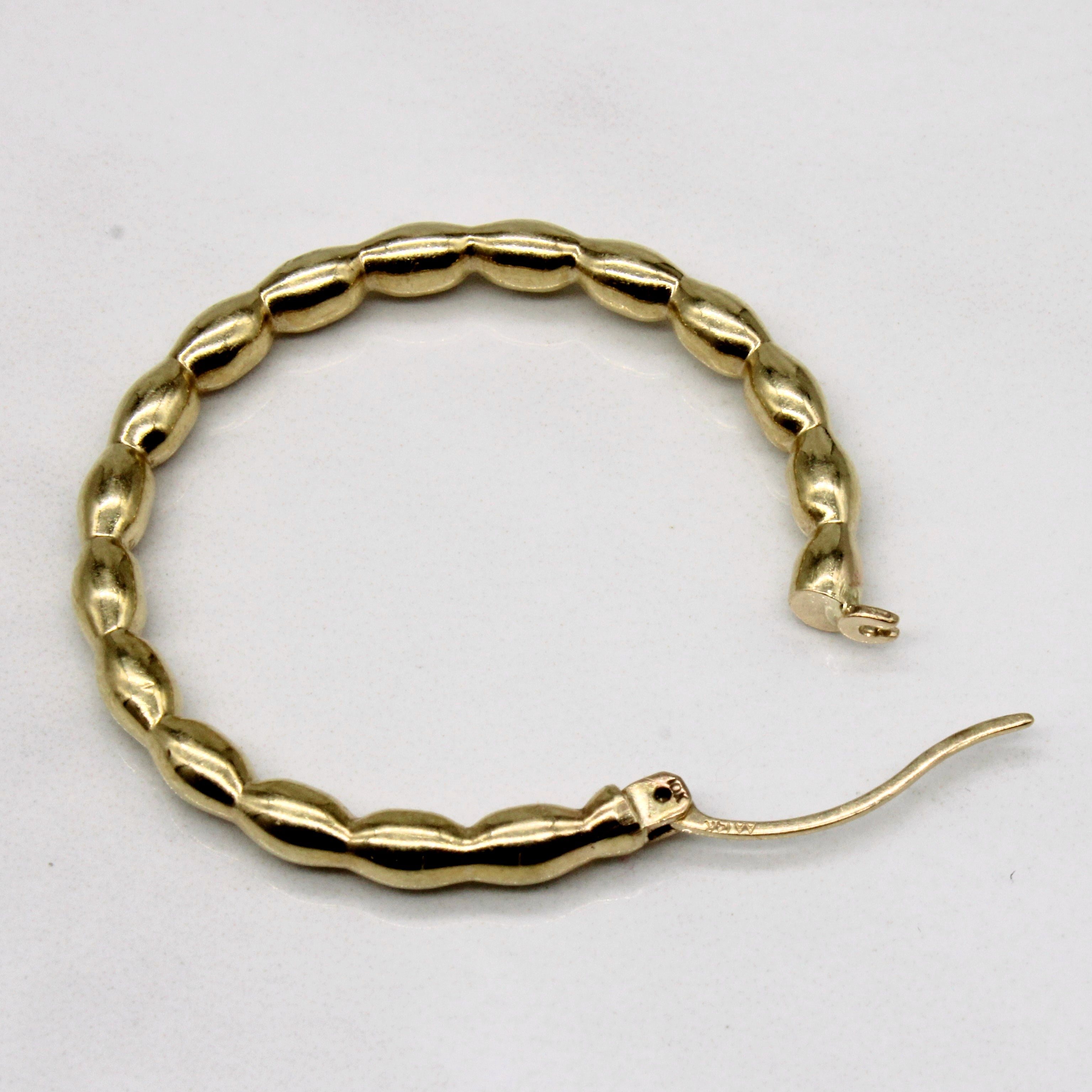 10k Yellow Gold Hoop Earrings