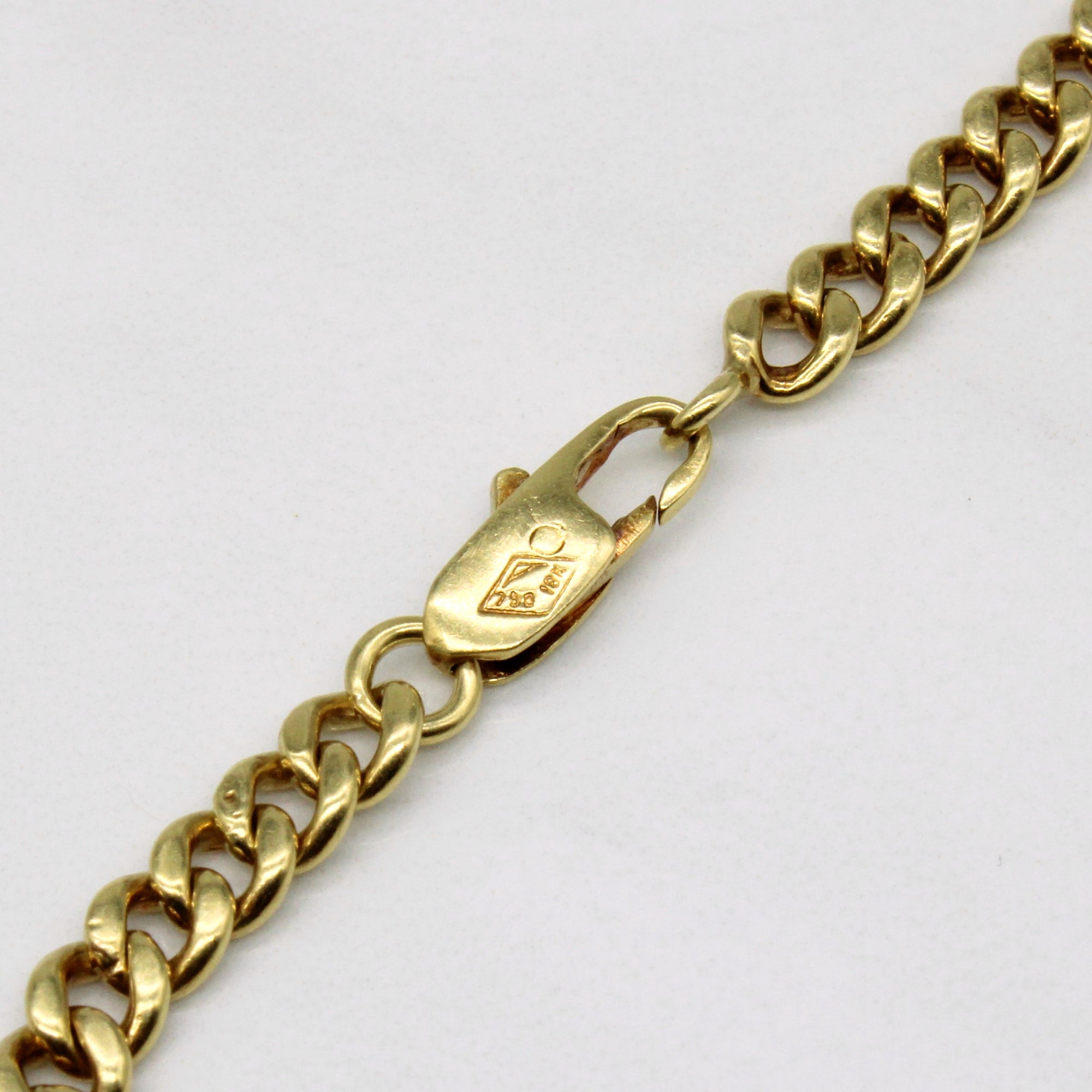 18k Yellow Gold Curb Link Bracelet | 8.25