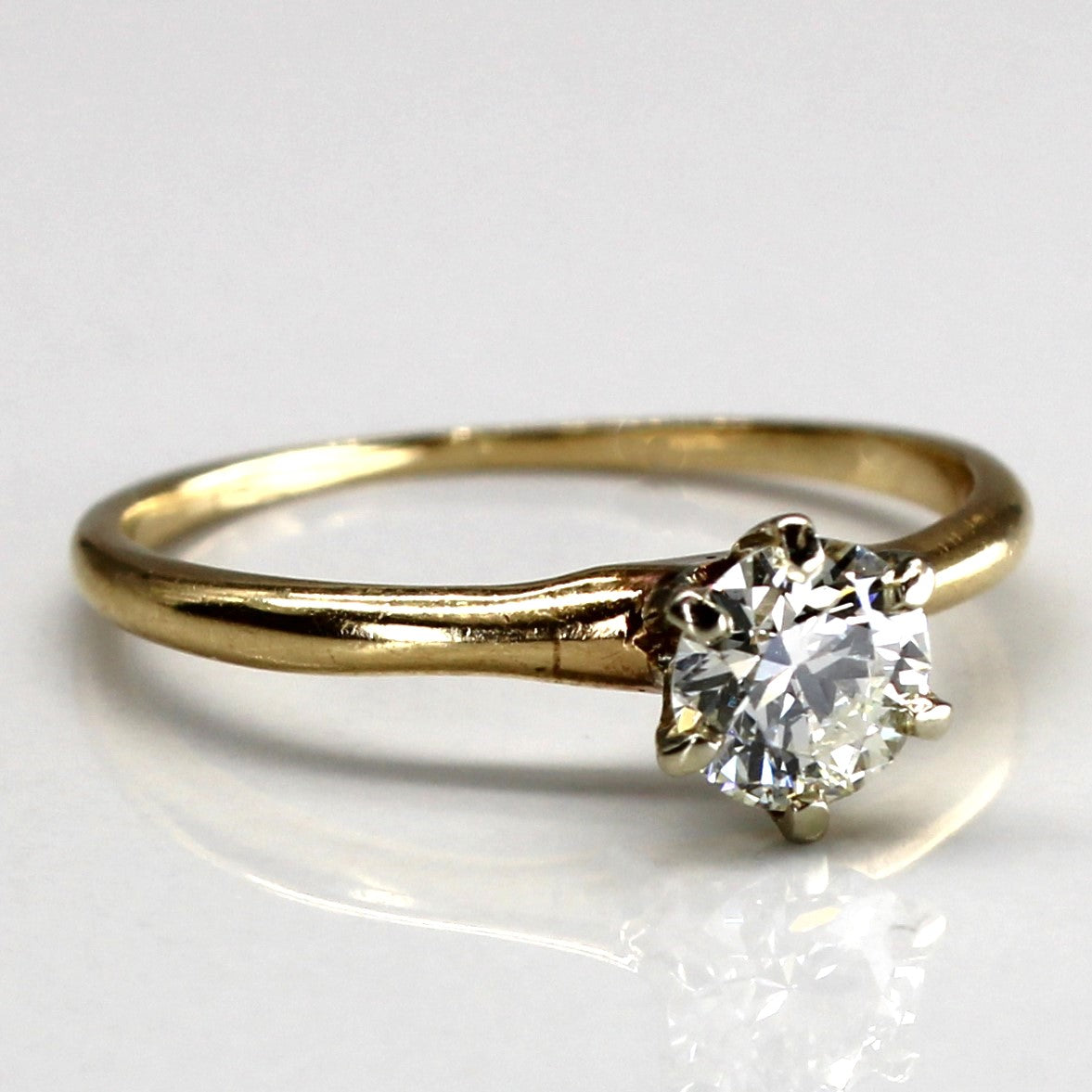 Six Prong Solitaire Diamond Ring | 0.50ct VS1/VS2 I/J | SZ 6.25 |