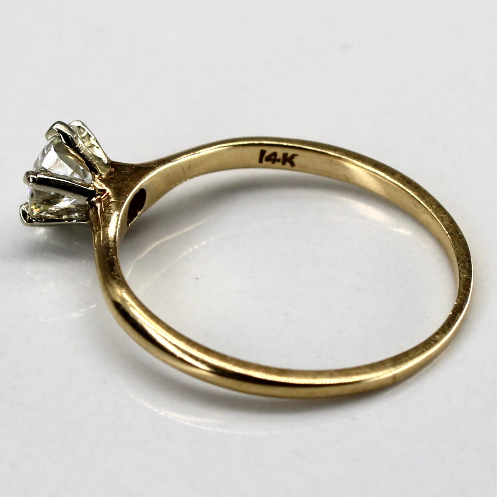 Six Prong Solitaire Diamond Ring | 0.50ct VS1/VS2 I/J | SZ 6.25 |