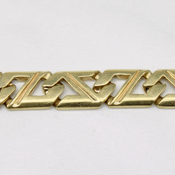 14k Yellow Gold Unique Link Bracelet | 8.25