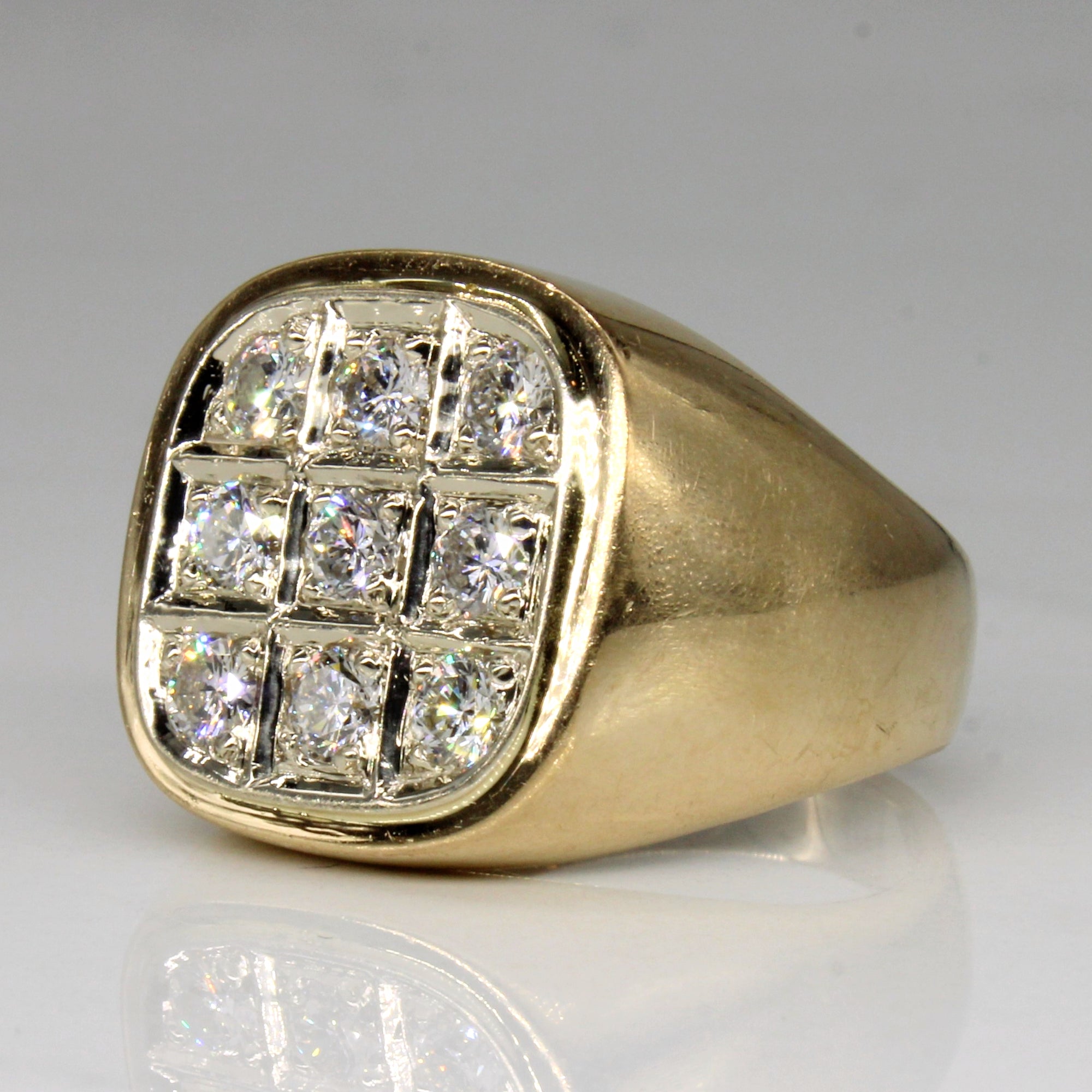 Diamond Grid Ring | 1.08ctw | SZ 8.25 | – 100 Ways