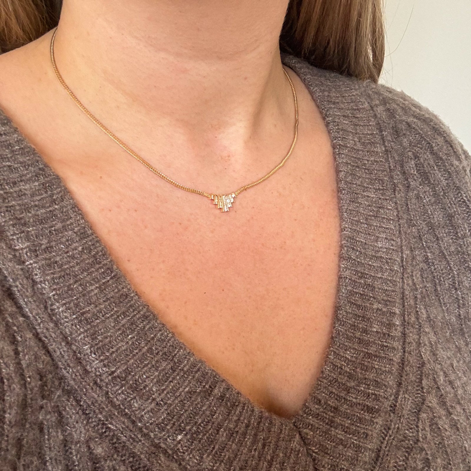 Diamond Pendant Necklace | 0.32ctw | 17" |