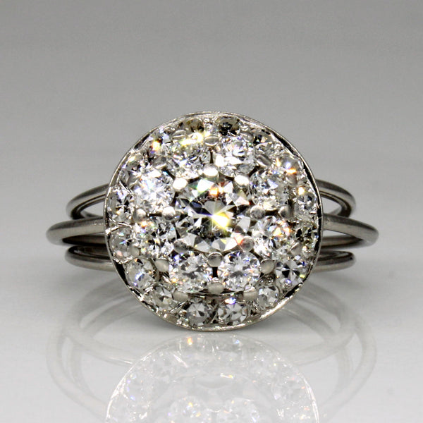 Halo Set Diamond Engagement Ring | 1.07ctw | SZ 5 |