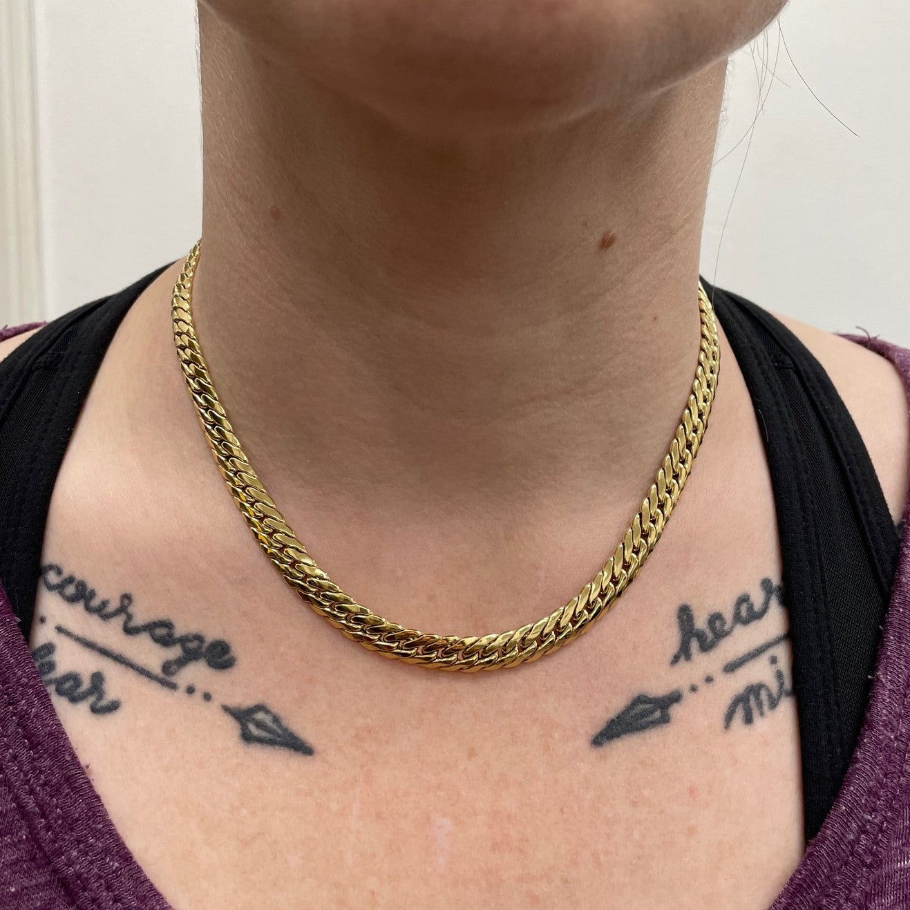 Yellow Gold Curb Link Chain | 15"|