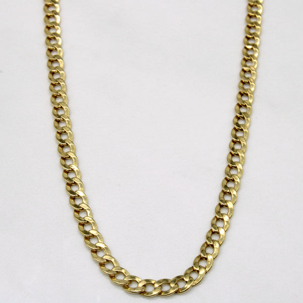 18k Yellow Gold Curb Link Chain | 21