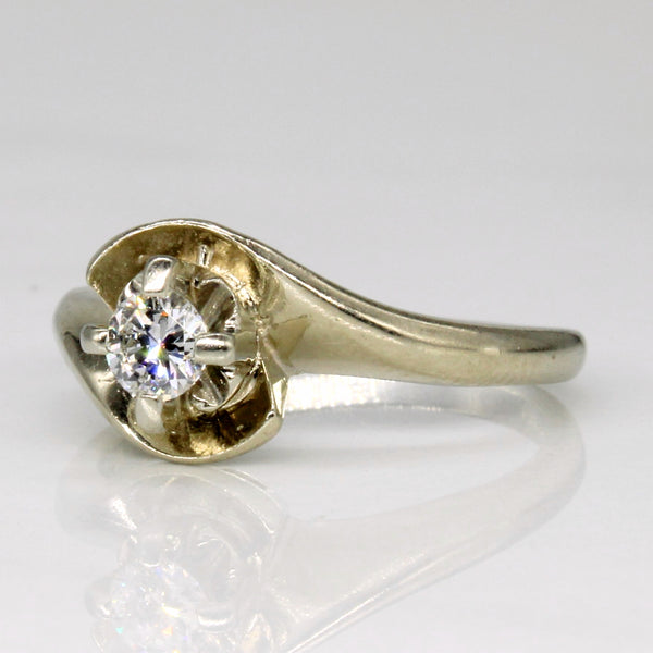 Bypass Set Diamond Engagement Ring | 0.18ct | SZ 4.75 |
