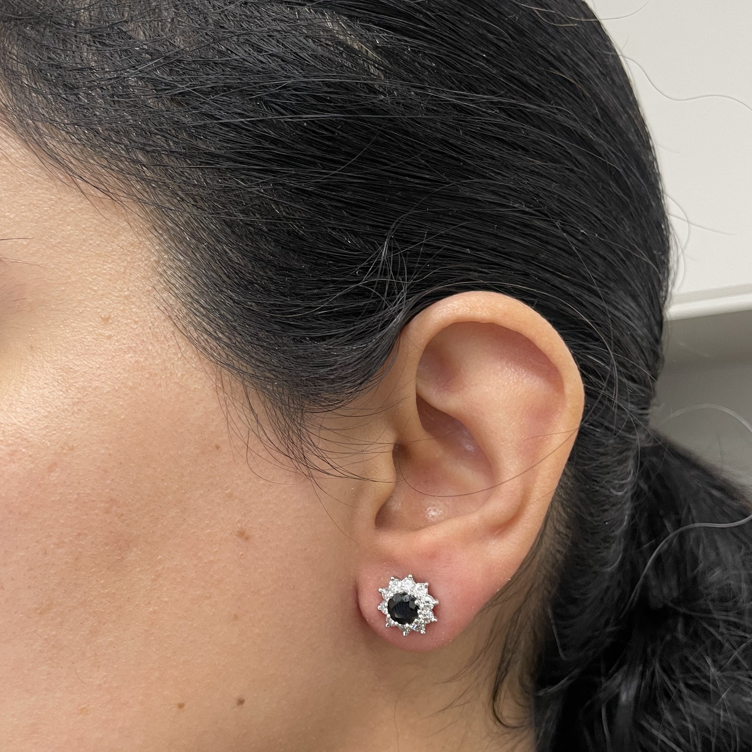 Sapphire & Diamond Stud Earrings | 1.00ctw | 0.80ctw |