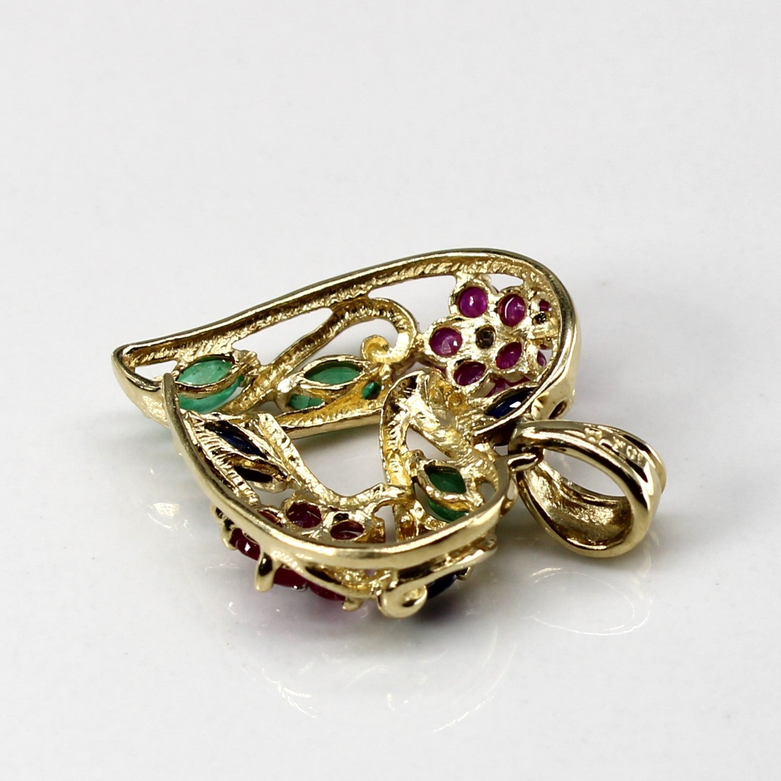 Multi Gemstone Heart Pendant | 0.61ctw |