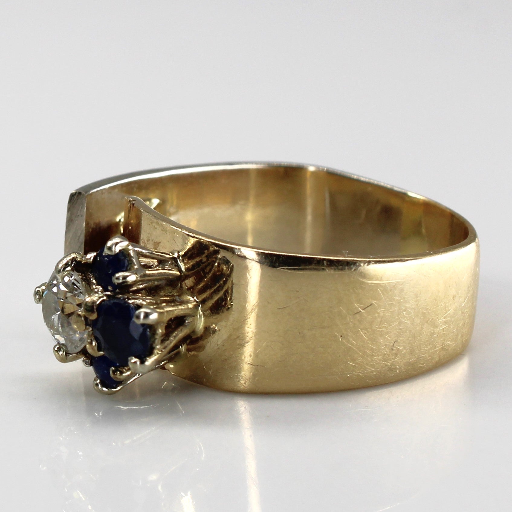 High Set Diamond & Sapphire Ring | 0.60ct | 0.45ct | SZ 9.75 |