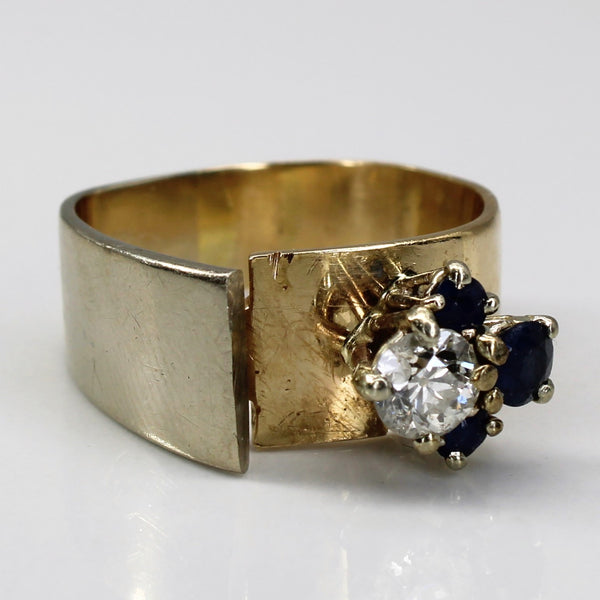 High Set Diamond & Sapphire Ring | 0.60ct | 0.45ct | SZ 9.75 |