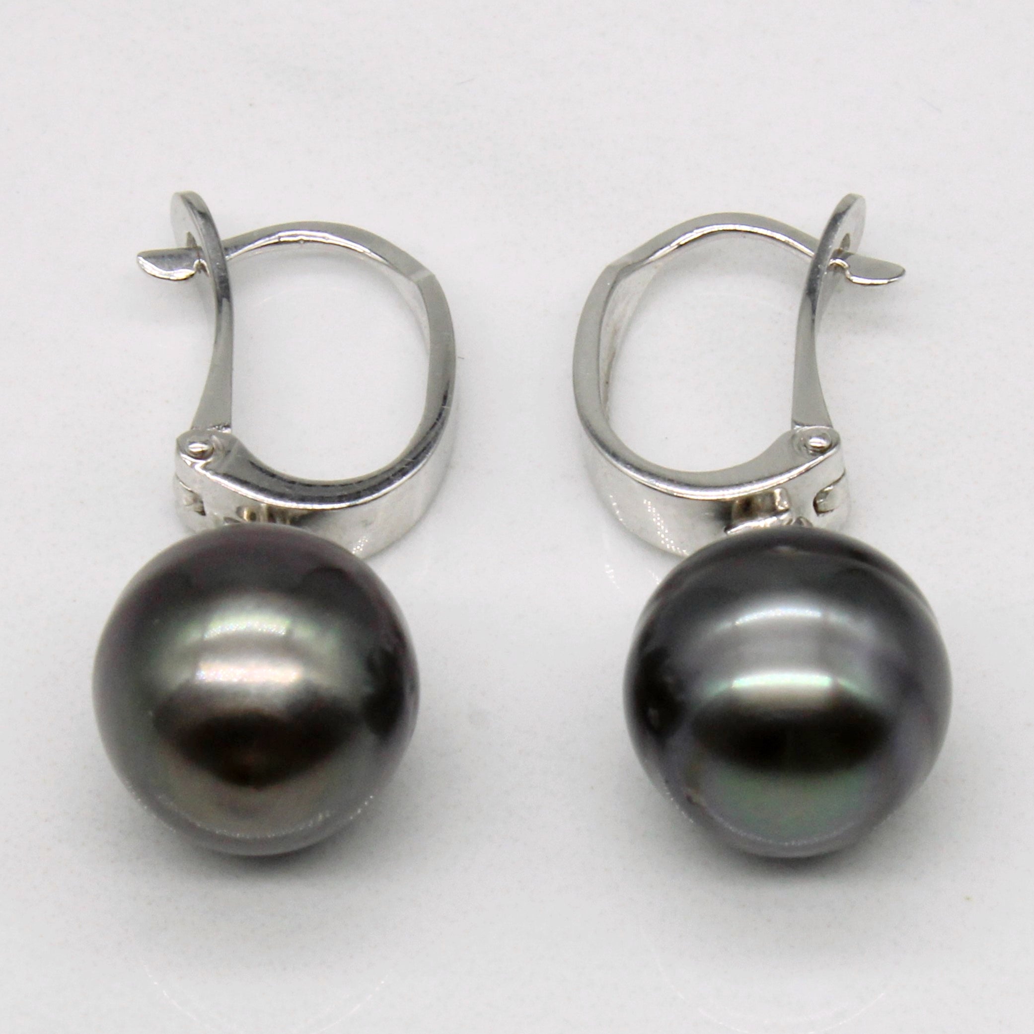 'Birks' Drop Pearl Earrings