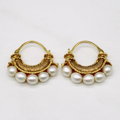 Pearl Hoop Earrings