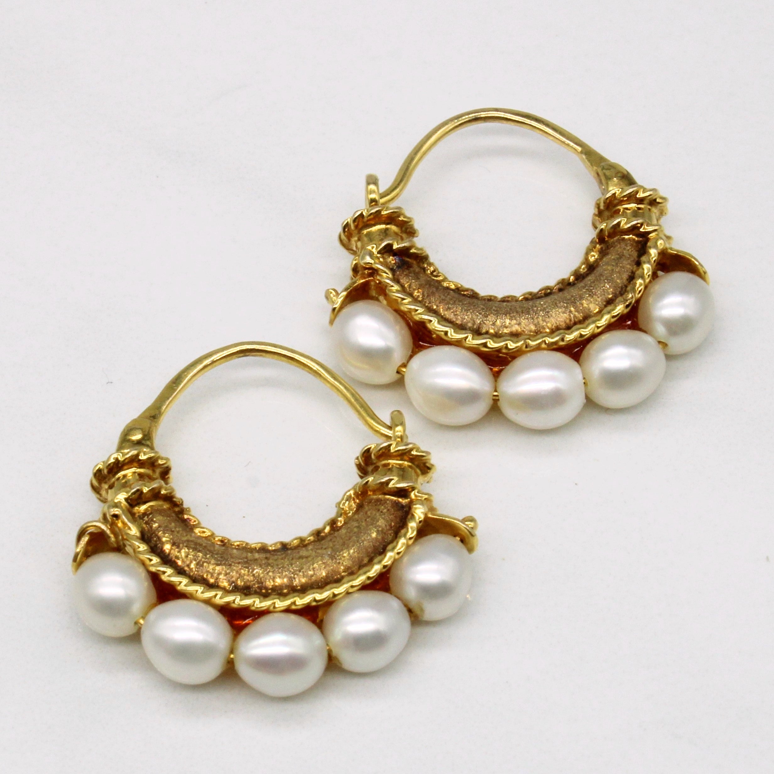 Pearl Hoop Earrings