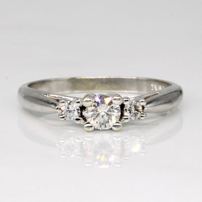 Three Stone Diamond Engagement Ring | 0.28ctw | SZ 6.75 |