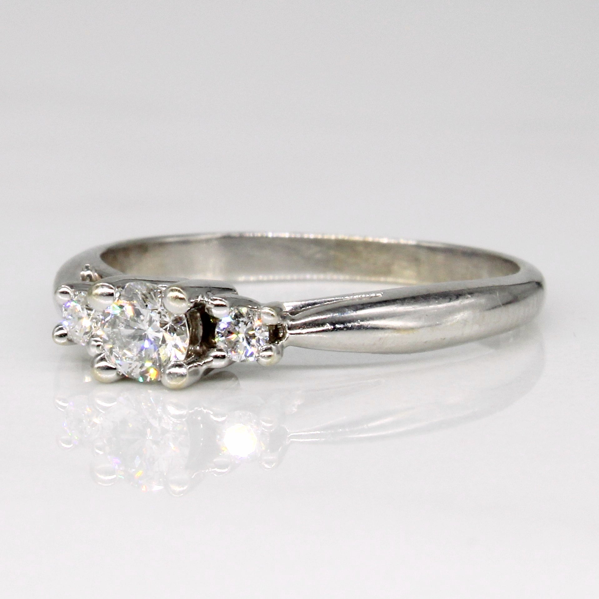 Three Stone Diamond Engagement Ring | 0.28ctw | SZ 6.75 |