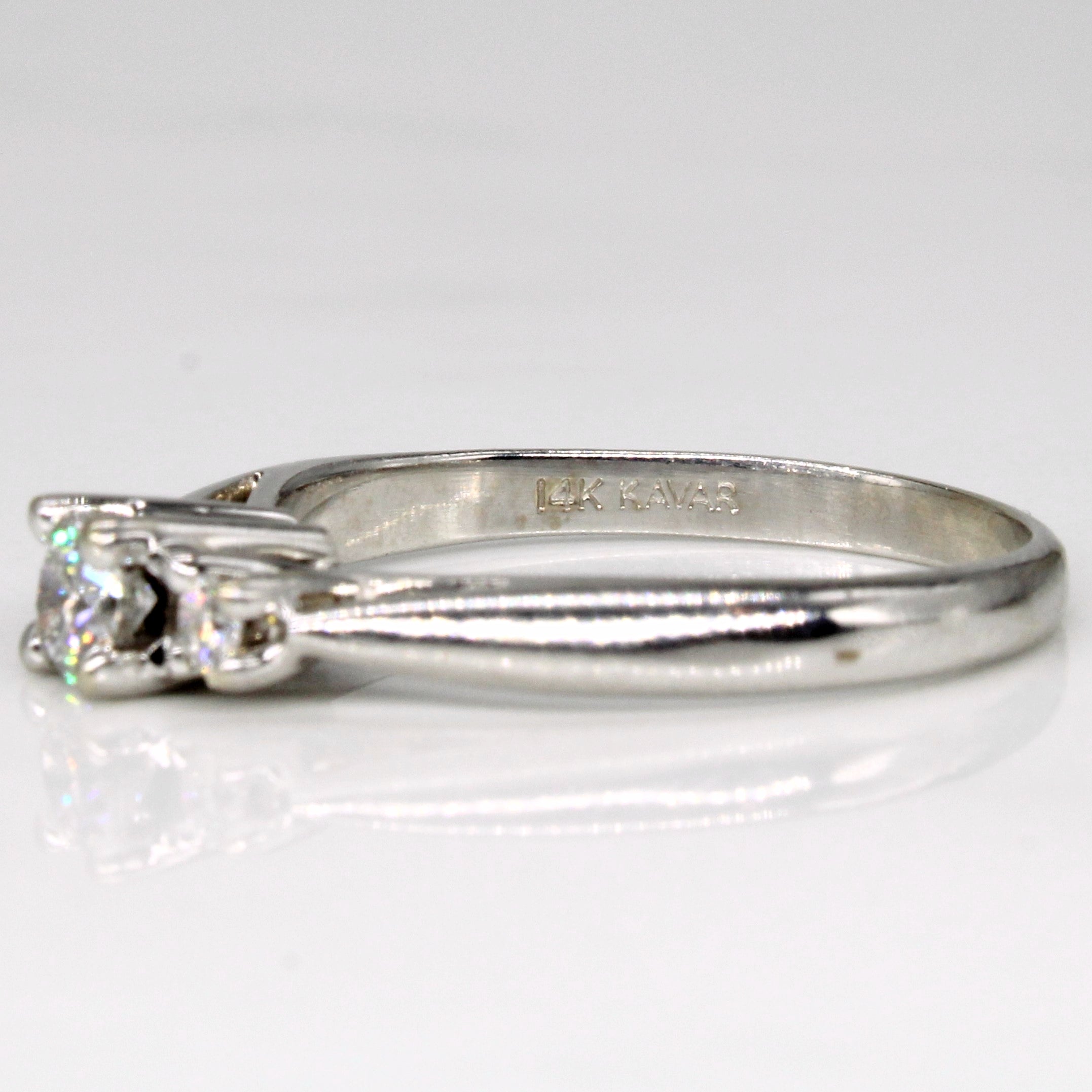 Three Stone Diamond Engagement Ring | 0.28ctw | SZ 6.75 |