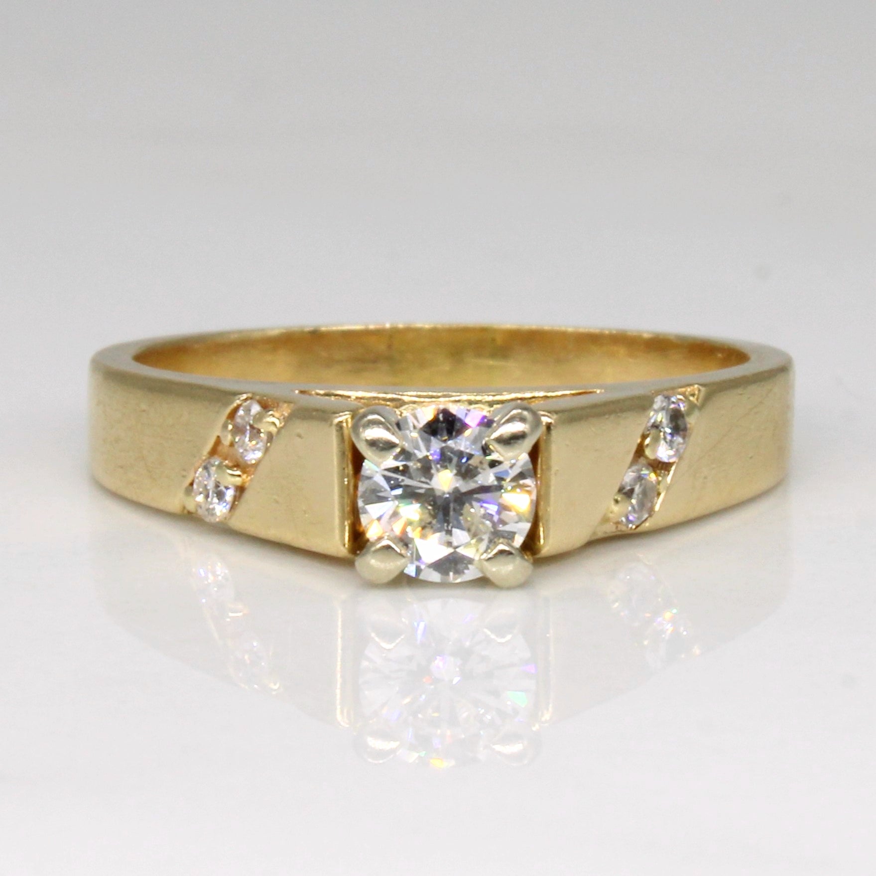 High Set Diamond Engagement Ring | 0.40ctw | SZ 5.75 |
