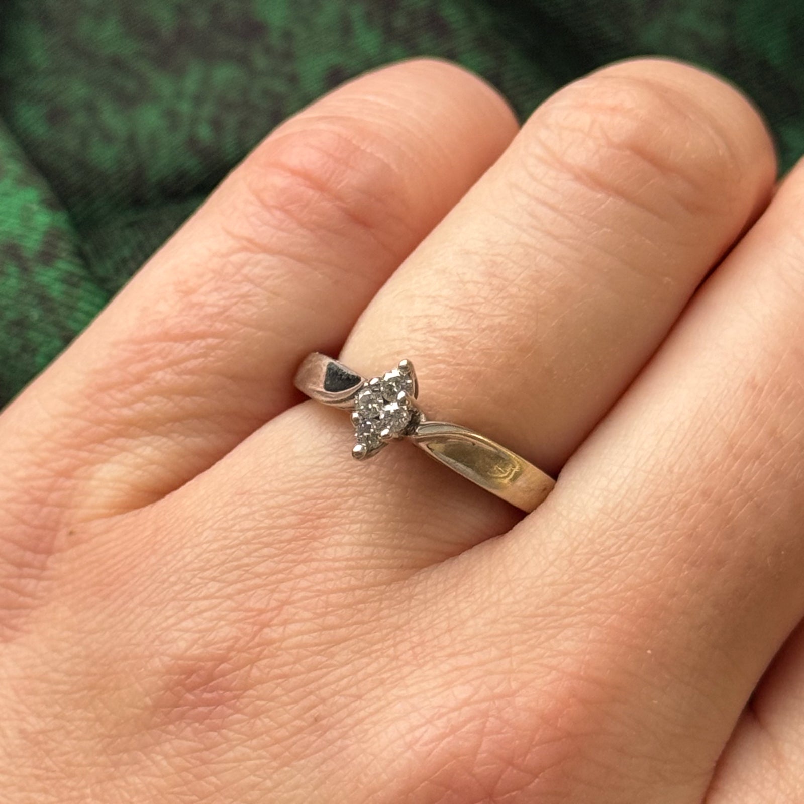 High Set Diamond Marquise Shaped Ring | 0.13ctw | SZ 4.5 |