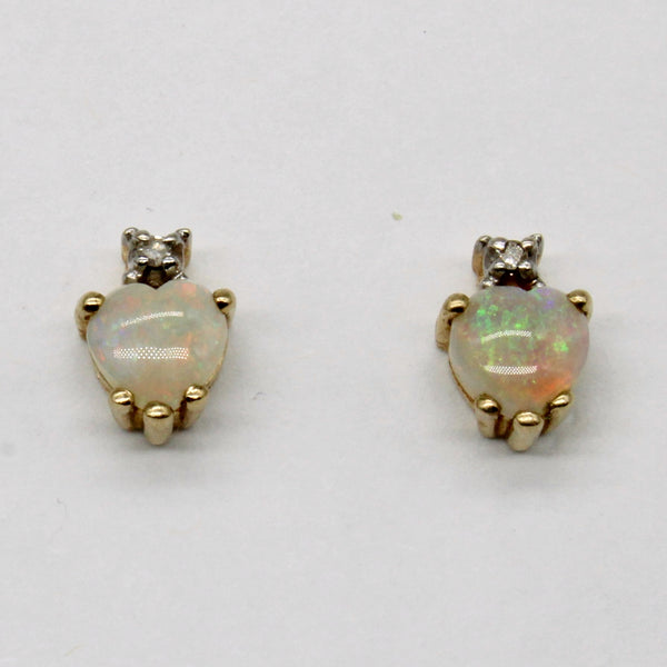 Opal & Diamond Earrings | 0.50ctw, 0.01ctw |