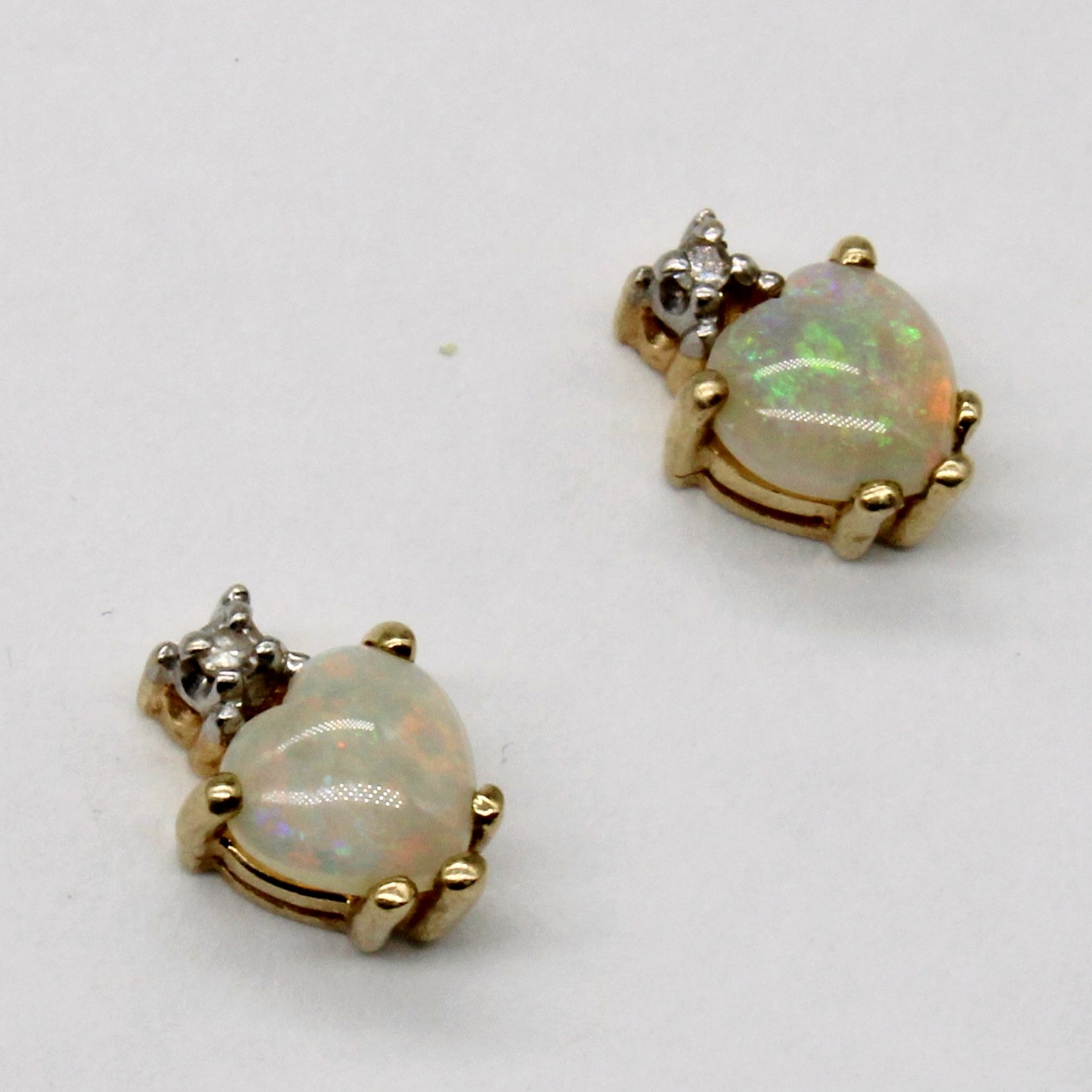 Opal & Diamond Earrings | 0.50ctw, 0.01ctw |