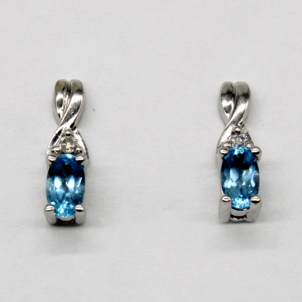 Topaz & Diamond Earrings | 0.40ctw, 0.02ctw |