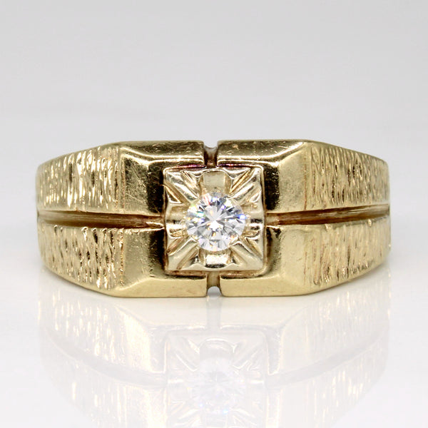 Single Stone Diamond Ring | 0.16ct | SZ 10.75 |