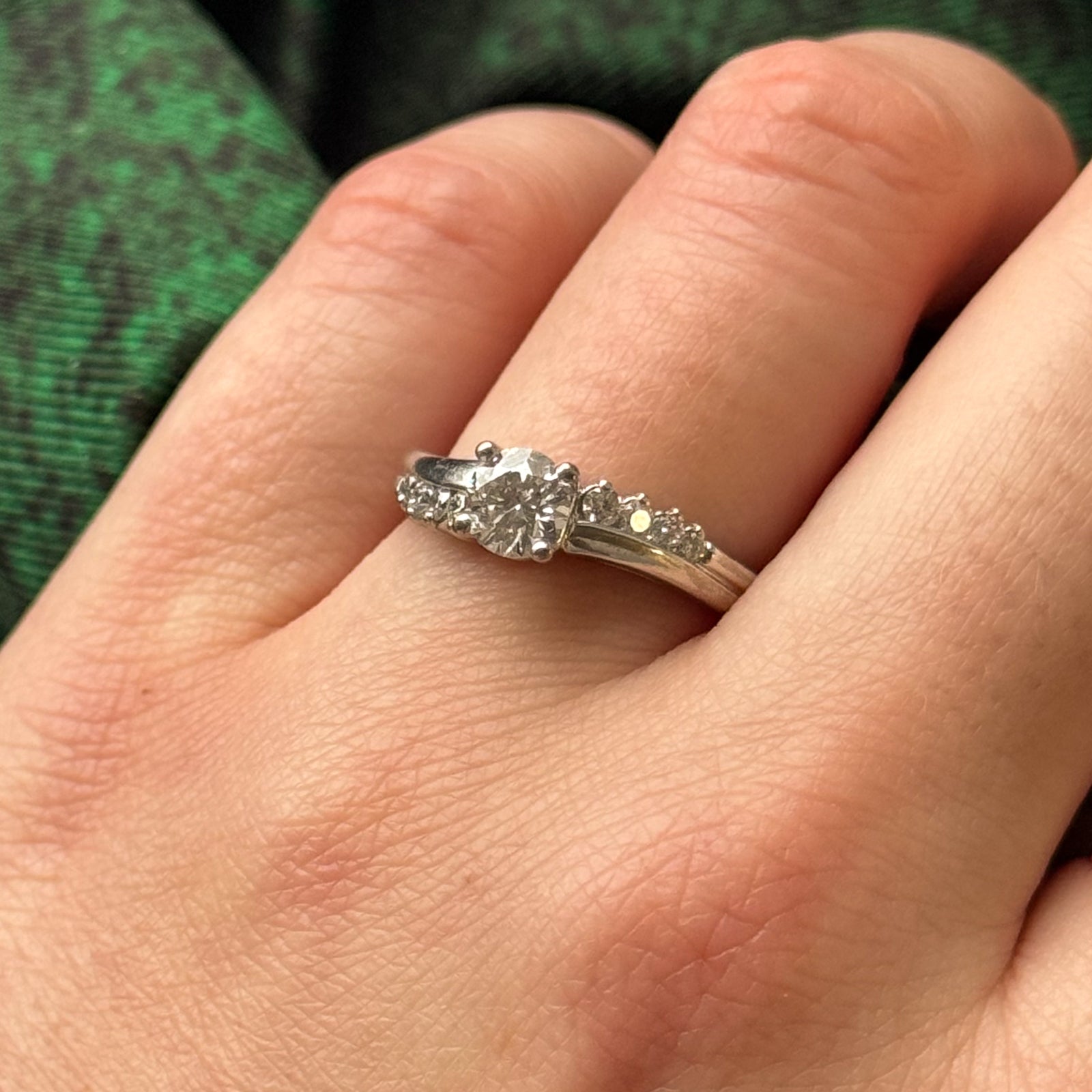 Diamond Bypass Engagement Ring | 0.74ctw | SZ 7 |