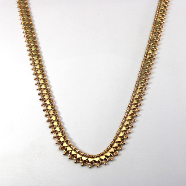 Fancy link Yellow Gold Chain | 18