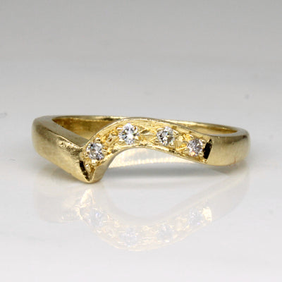 Diamond Swoop Ring | 0.08ctw | SZ 6.75 |