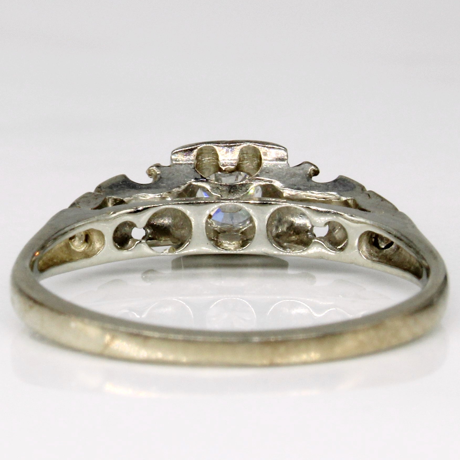 10k White Gold Solitaire Diamond Ring | 0.19ct | SZ 6.5 |