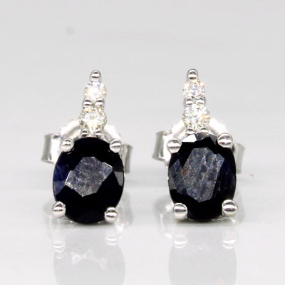 Sapphire & Diamond Earrings | 0.70ctw, 0.05ctw |