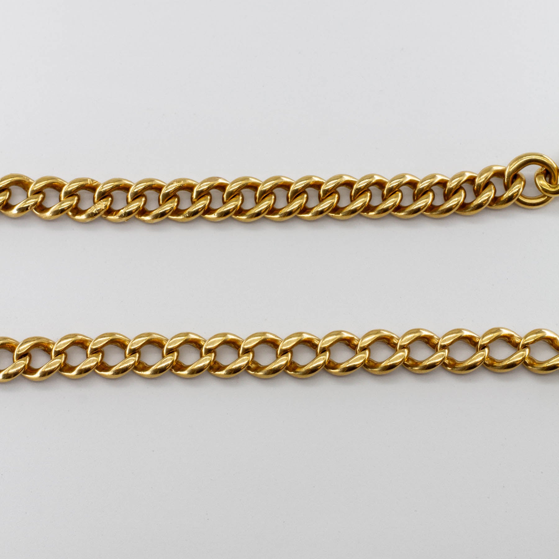 Victorian Watch Chain 18k Yellow Gold Curb Chain | 18" |
