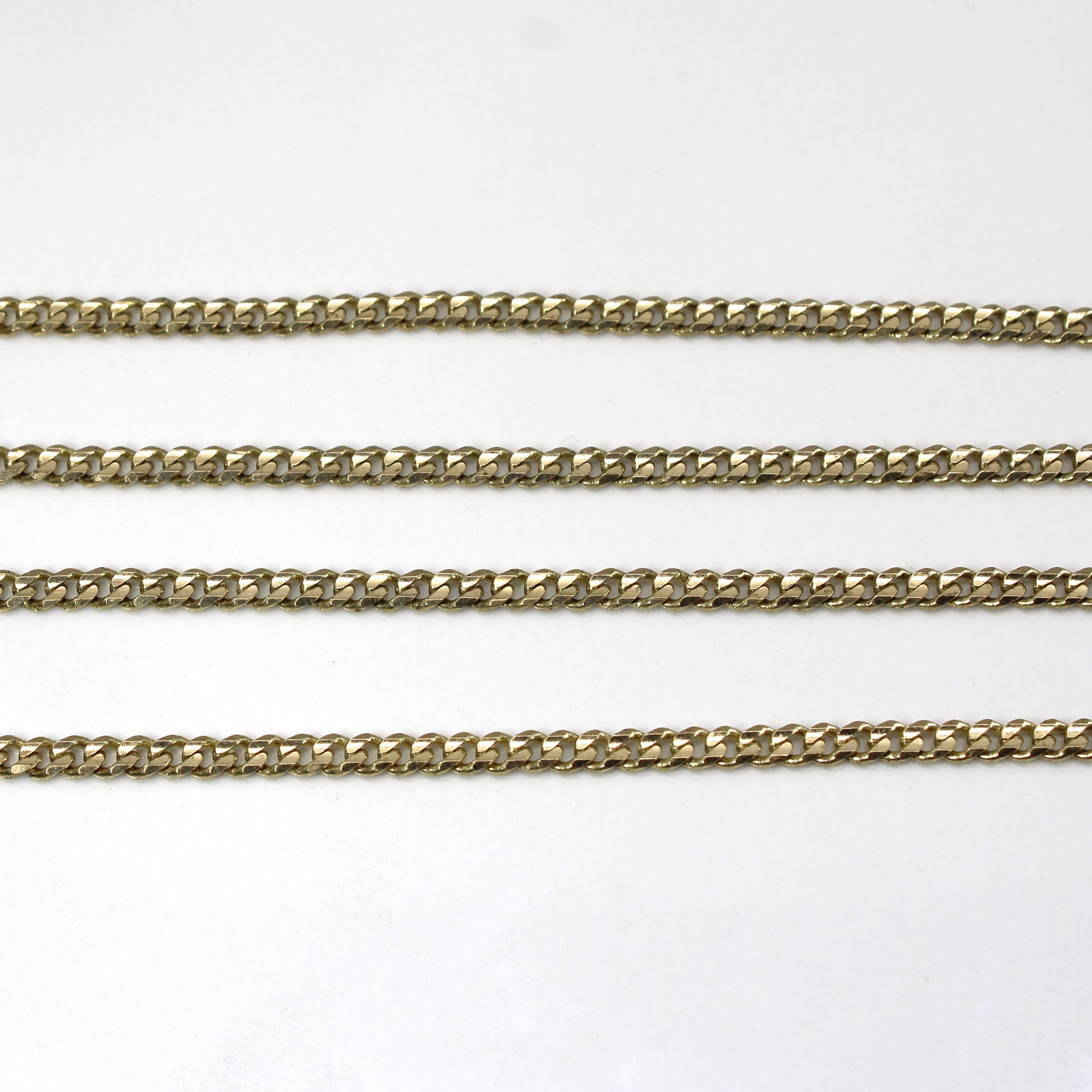 10k Yellow Gold Long Curb Link Chain | 30