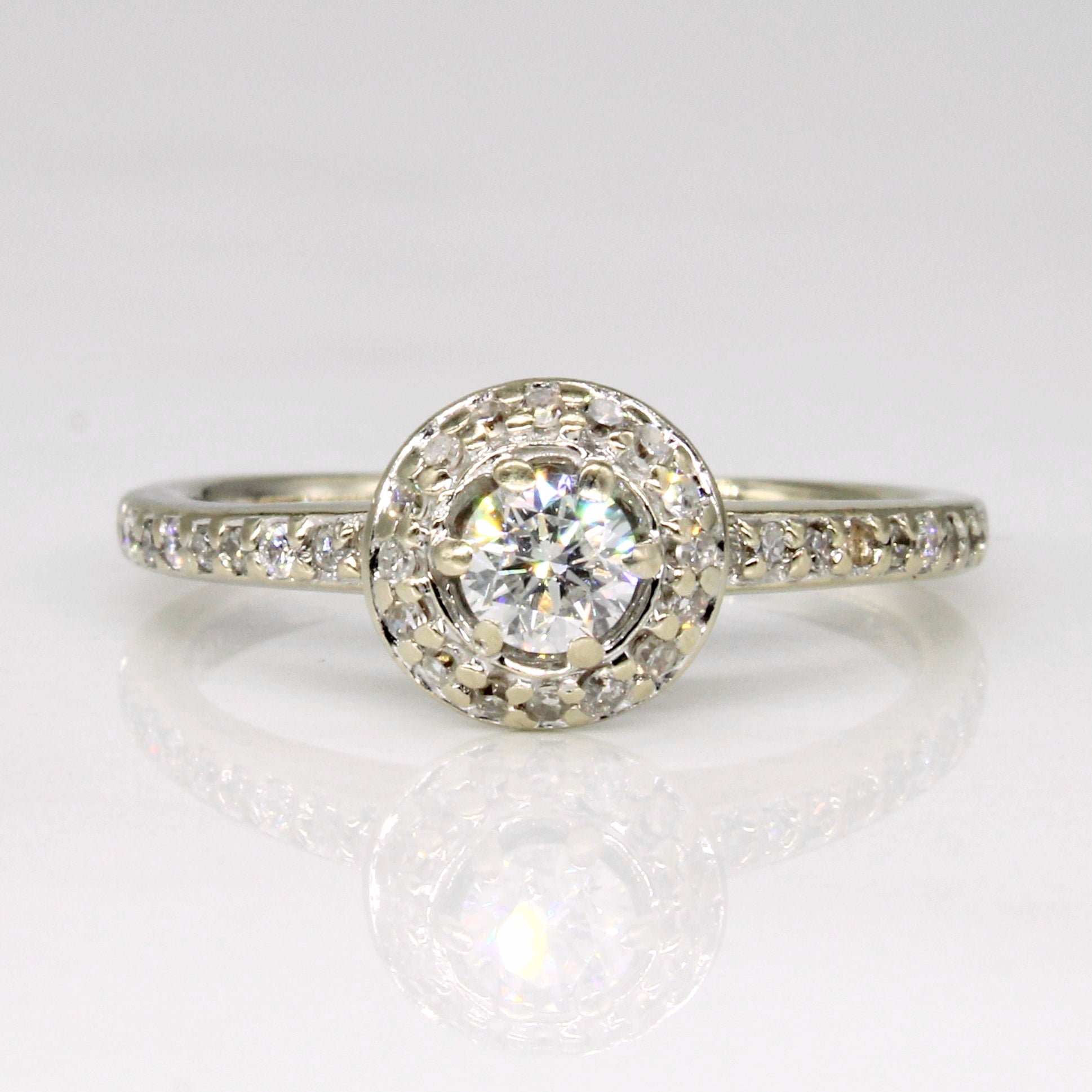 Diamond Halo Engagement Ring | 0.35ctw | SZ 5.25 |