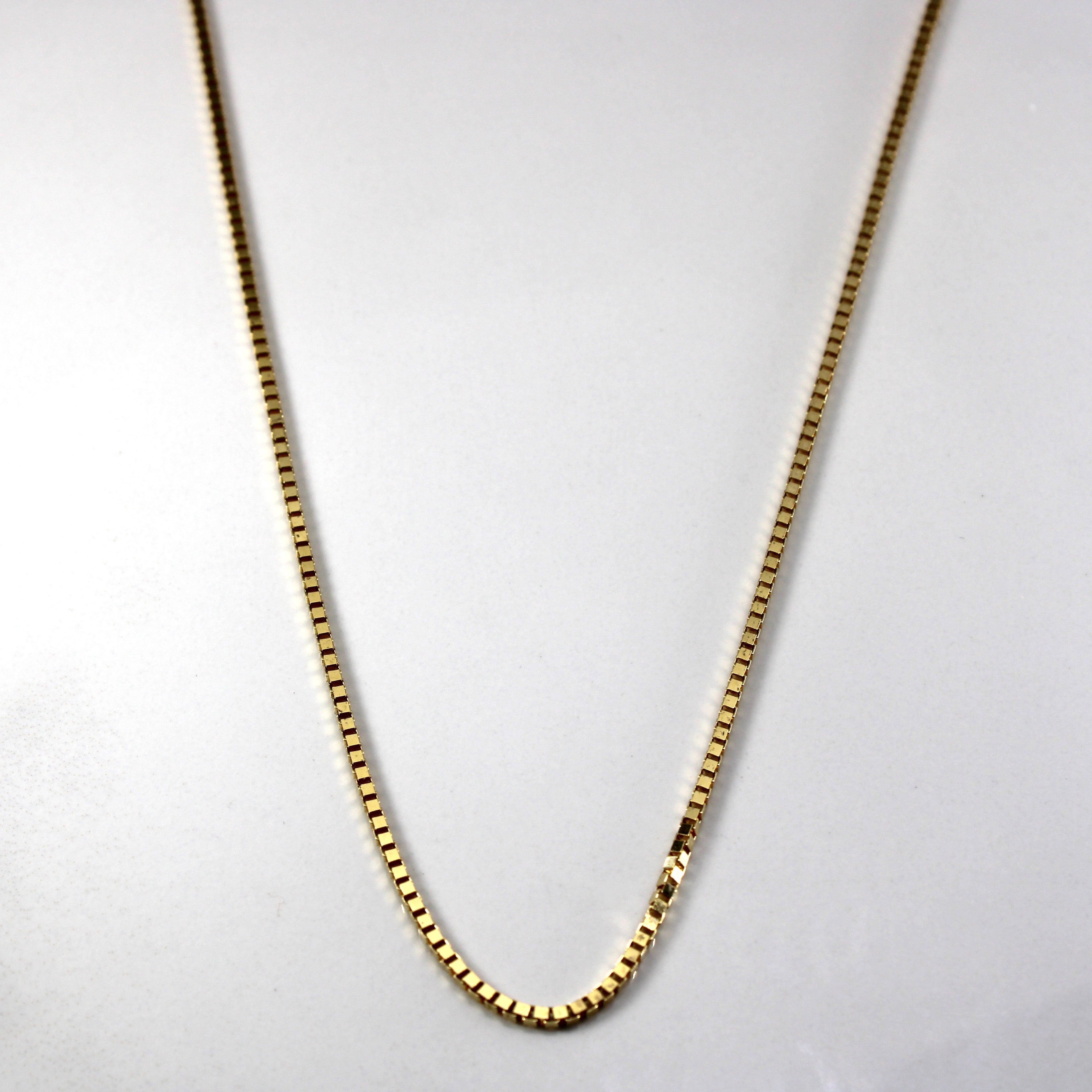 18k Yellow Gold Box Chain | 20"|
