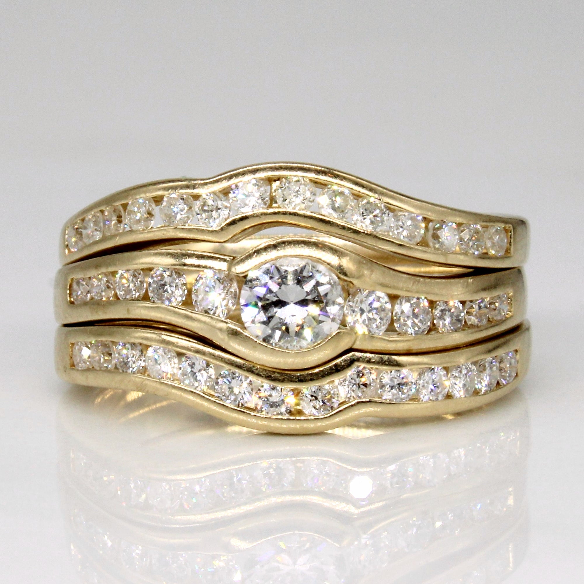 Diamond Wedding Ring Set | 1.13ctw | SZ 6.25 |