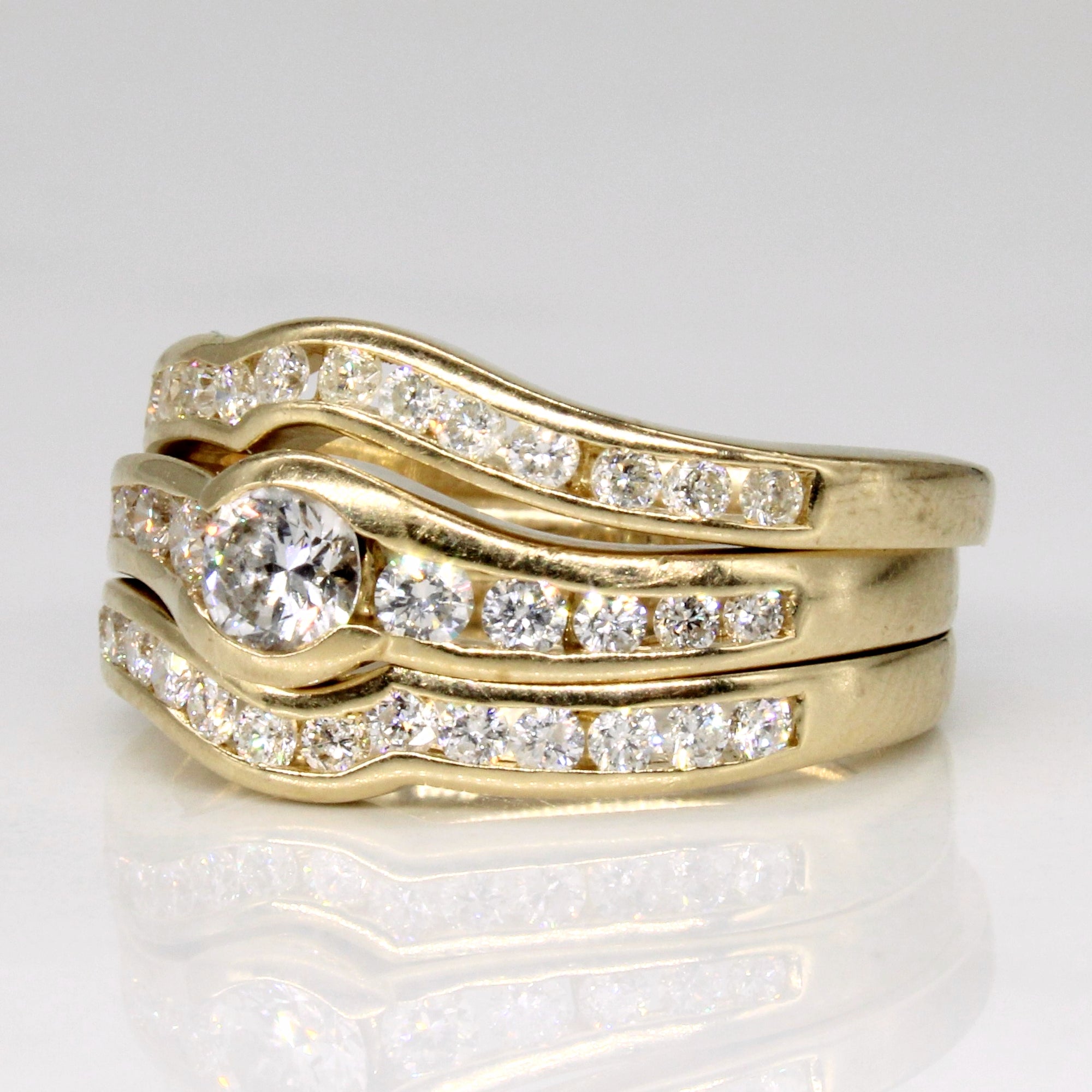 Diamond Wedding Ring Set | 1.13ctw | SZ 6.25 |