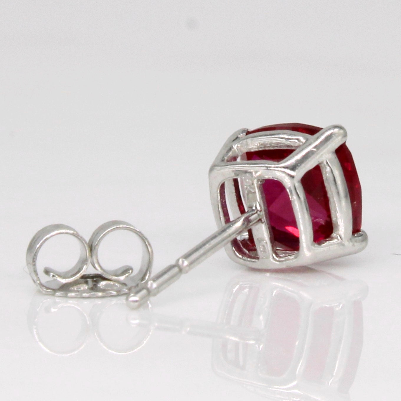 Synthetic Ruby Earrings | 2.50ctw |